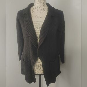 Candie's Black Knit Open-Front Cardigan Sz S